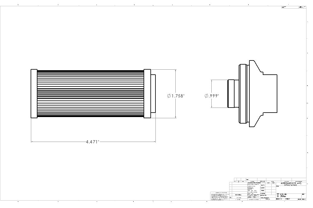 Aeromotive Pro-Series 100 Micron, ORB-12 Fuel Filter