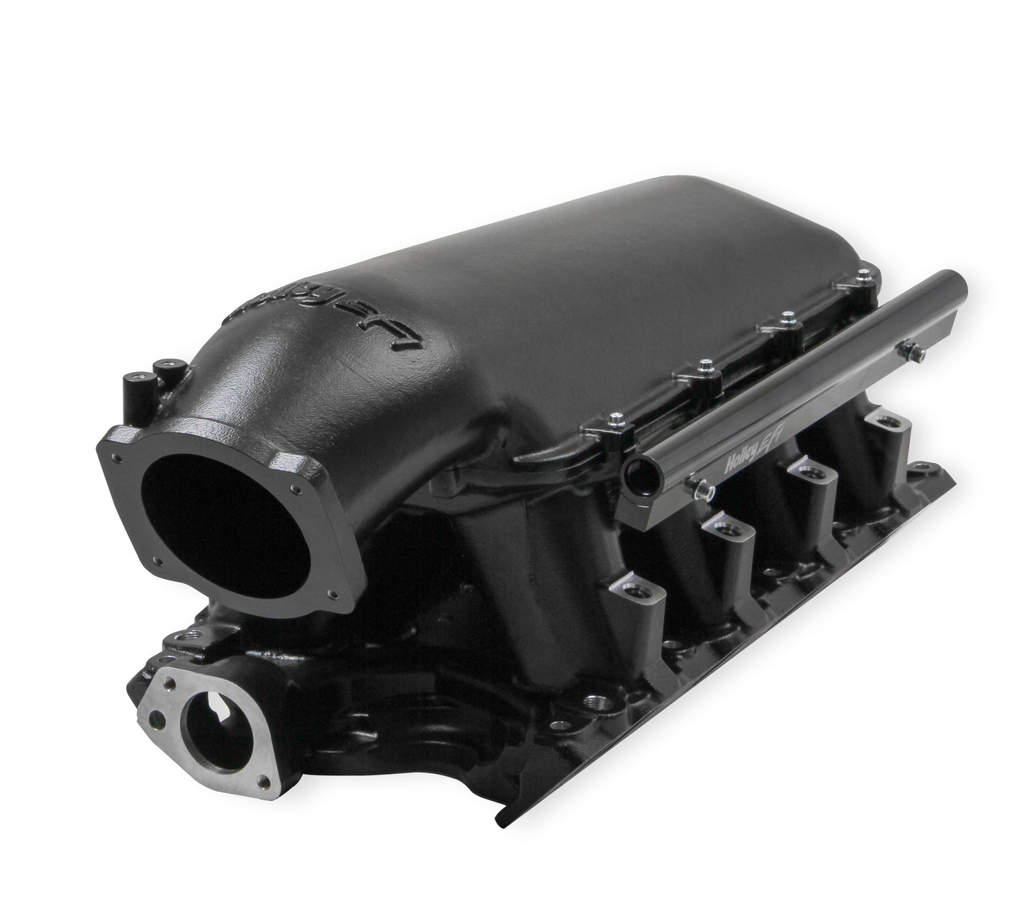 HOLLEY EFI BLACK 351W FORD HI-RAM EFI MANIFOLD (9.5" Deck) 95mm LS Throttle Body Flange Top